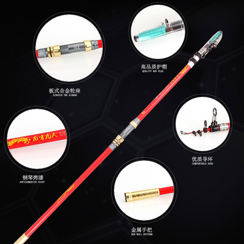Wolf King Long Throw Rod Long Xiao Nine Days 8H Super Hard Carbon Long Section Sea Rod Anchor Fishing Rod 4.5 m Set Throw Rod