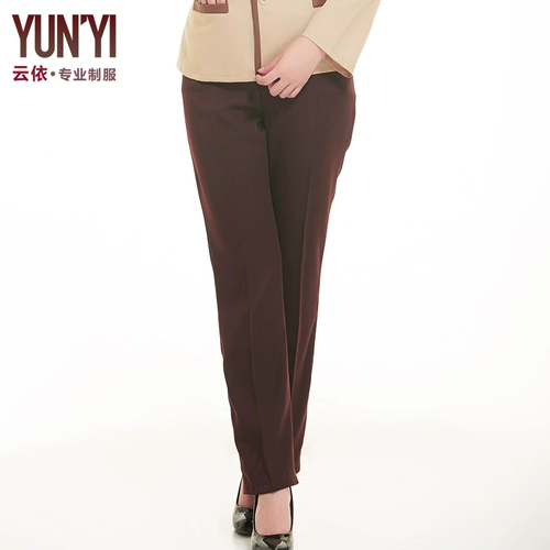 Рабочая униформа, комнатные кофейные штаны, свободный прямой крой, большой размер