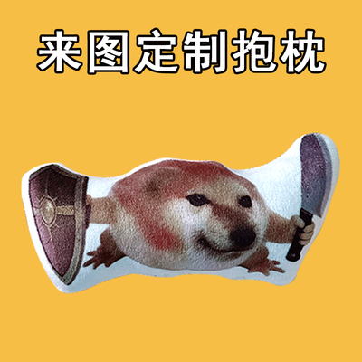 J蛤蟆经典狗公仔我的刀盾抽象cheems狗周边毛绒玩偶来图定制抱枕