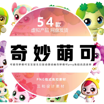 奇妙萌可卡通动画片人物宝宝宴生日宴动漫动画png免扣高清素材