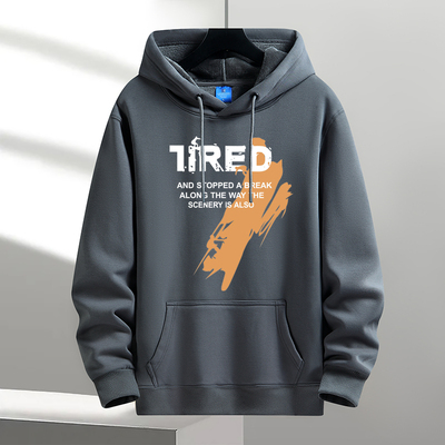 秋冬国潮连帽卫衣男加绒