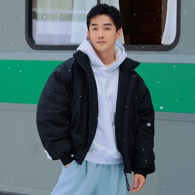 博衣社原创立领休闲羽绒服