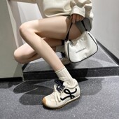 6cm内增高德训鞋 真皮复古丑萌歪头拼色休闲阿甘鞋 女2025新款 秋季