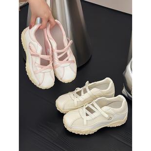 7CM内增高玛丽珍芭蕾德训鞋 女夏2025新款 小个子厚底休闲运动凉鞋