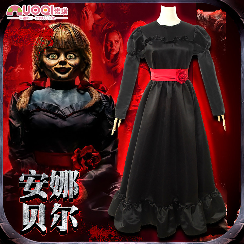 安娜贝尔3 annabelle cos服装 黑色亲子连衣裙儿童 万圣节cosplay