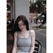 带胸垫背心内搭外穿吊带上衣 挺廓版 三喜threec 开春定制奶粉