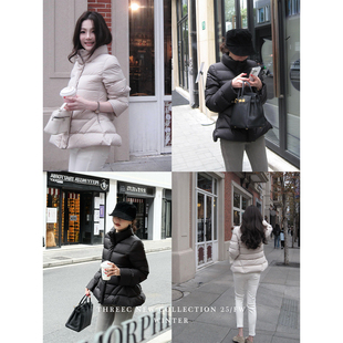 保暖外套 小翘摆合身90白鸭绒羽绒服女冬季 三喜threec 冬日穿搭