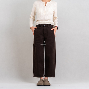 lalamoney·2026春新款 子女宽松 显瘦植绒黑科技立体剪裁小弯刀裤