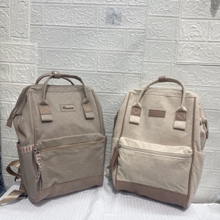 外贸尾货出口女土双肩背包 双肩背包 灯芯绒轻便外出妈咪手提包