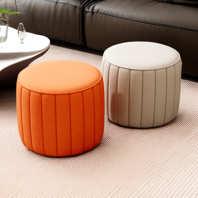 小凳子家用小矮凳子客厅南瓜凳小板凳小圆凳结实高级感软坐垫椅子
