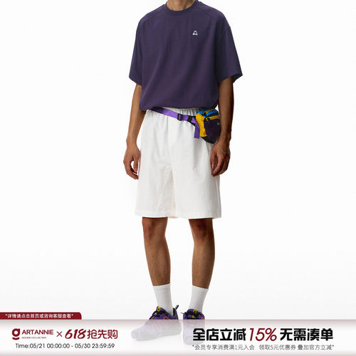 ARTANNIE 夏季新款运动短裤男美式直筒宽松沙滩裤松弛感男生裤子