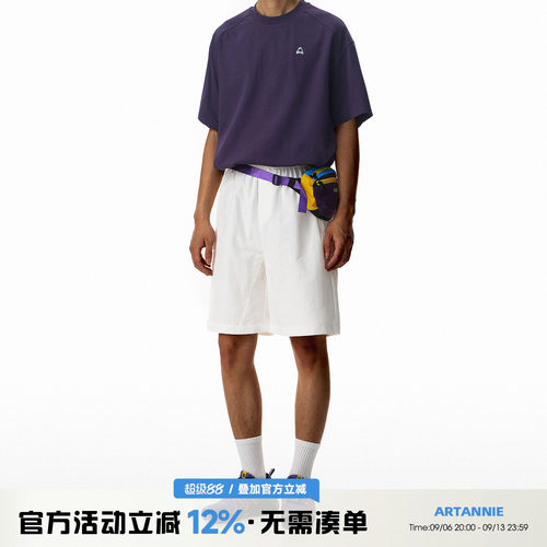 ARTANNIE 夏季新款运动短裤男美式直筒宽松沙滩裤松弛感男生裤子