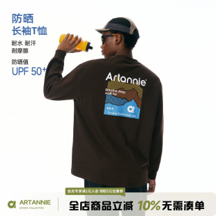 ARTANNIE 户外UPF50+防晒长袖t恤男2026秋季新款美式运动情侣上衣