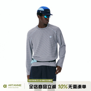 ARTANNIE 户外撞色哈苏线条纹长袖t恤男2026秋季新款美式情侣上衣