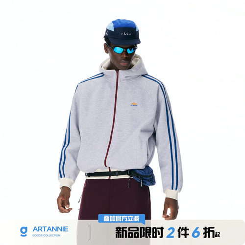 ARTANNIE【7/17 20点新品限时2件6折】美式连帽卫衣开衫外套男款