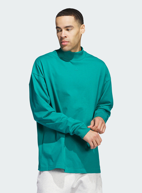 Adidas阿迪达斯男女春秋运动休闲舒适透气长袖T恤 JE3768