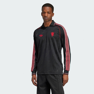 Adidas阿迪达斯MUFC LS JSY曼联足球休闲文化运动长袖球衣 IS6522