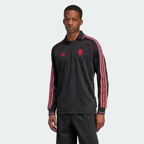 Adidas阿迪达斯MUFC LS JSY曼联足球休闲文化运动长袖球衣 IS6522