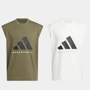阿迪达斯BASKETBALL T-SHIRT男女篮球运动坎肩T恤JX5589 JX5590