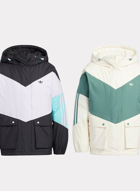 阿迪达斯三叶草女子冬季运动休闲保暖羽绒服外套 HS9518 HS9519