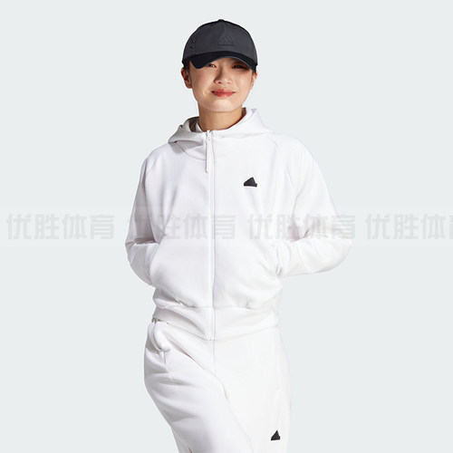 Adidas阿迪达斯 Z.N.E治愈服女子休闲运动宽松连帽夹克外套IN5133