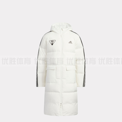 Adidas阿迪达斯 童装男童冬季款保暖加厚运动长款羽绒服 IN5212
