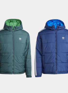 阿迪达斯ADIC REV JKT男子保暖双面穿运动连帽棉服JD9072 JD9073