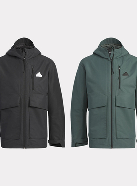 阿迪达斯男子春秋新款运动休闲防风保暖夹克外套 IT3951 IT3952