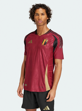 阿迪达斯RBFA H JSY AU比利时队球员版主场足球短袖球衣 IM8440
