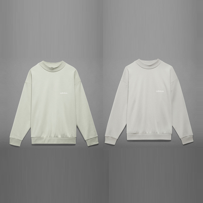 阿迪达斯男女春秋套头衫运动休闲薄绒连帽圆领卫衣IA3434 IA3435