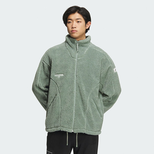 阿迪达斯ST GF BOA JKT仿羊羔绒保暖运动休闲宽松夹克外套IQ1368