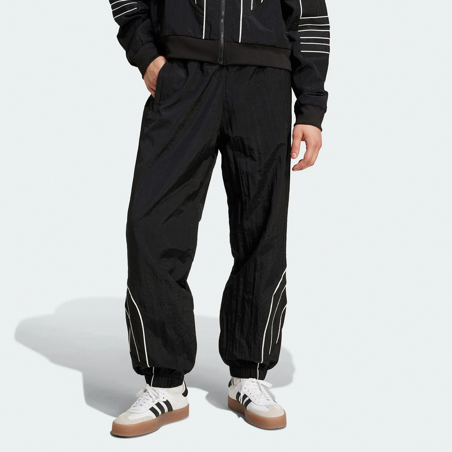 Adidas阿迪达斯Q4 ATL STONE TP男子束脚宽松运动休闲长裤 IX6712