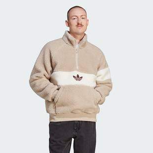 HZ0719 JKT仿羊羔绒半开襟运动卫衣套头衫 阿迪达斯WNTR FLEECE