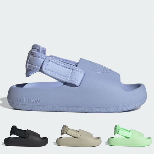 阿迪达斯ADIFOM ADILETTE C儿童经典魔术贴厚底凉鞋IG8167 IG8433