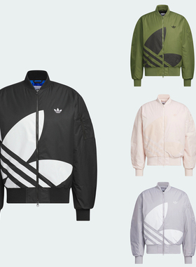 阿迪达斯CHILLAX PAD男女复古立领运动宽松夹克外套JL8380 JL8382