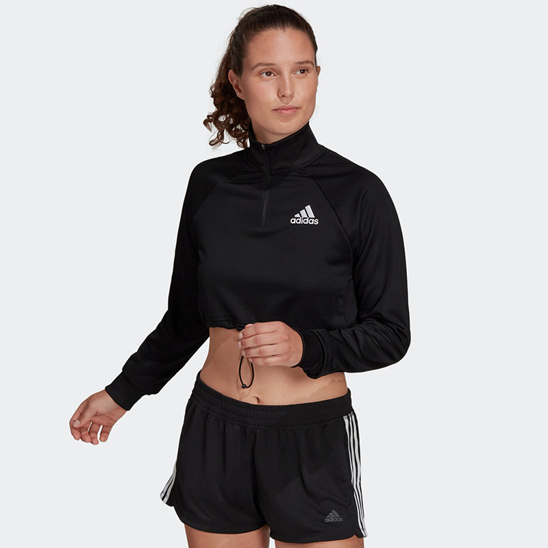 Adidas阿迪达斯春季女子网球运动休闲短款长袖上衣夹克外套HA7609,运动服/休闲服装,运动T恤,淘宝优惠券,粉丝福利购,淘宝优惠卷