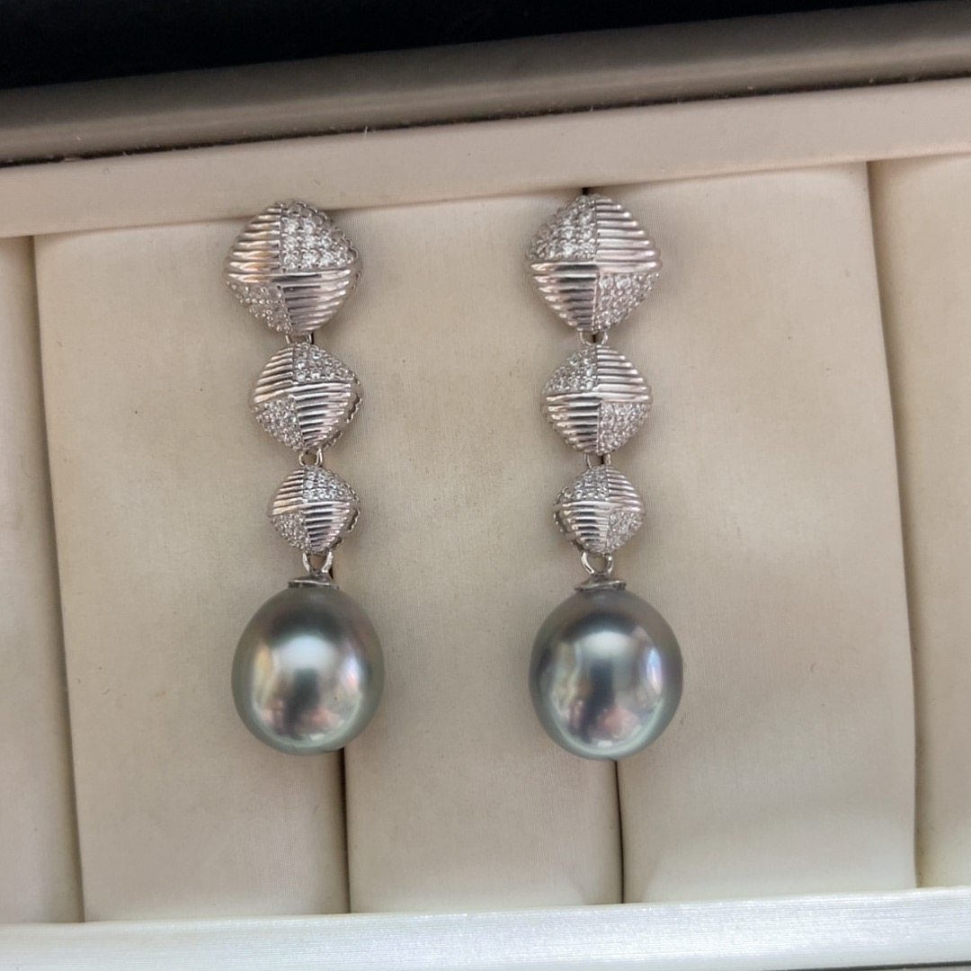 12-12.2mm铂金灰大溪地重工耳钉S925银,珠宝/钻石/翡翠,耳饰,淘宝优惠券,粉丝福利购,淘宝优惠卷