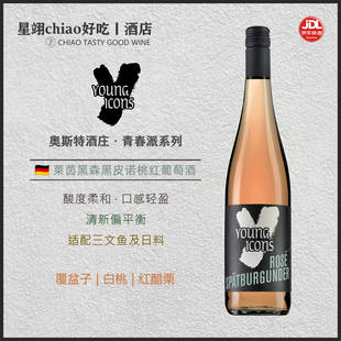 酸度单宁口感 德国奥斯特酒庄青春派黑皮诺桃红葡萄酒 较为平衡