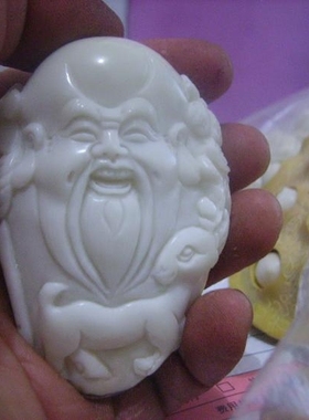 招财老寿星手把件送礼象牙果雕刻