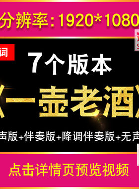 一壶老酒 陆树铭歌曲演唱配乐演出晚会LED大屏幕舞台背景视频素材