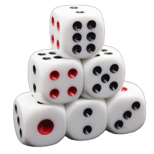 来生财亚克力色子 筛子 骰子 数字色子 黑红点色盅色子酒吧色子