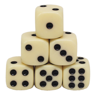 来生财亚克力色子 筛子 骰子 象牙色色子骰子色盅牙黄色 酒吧色子