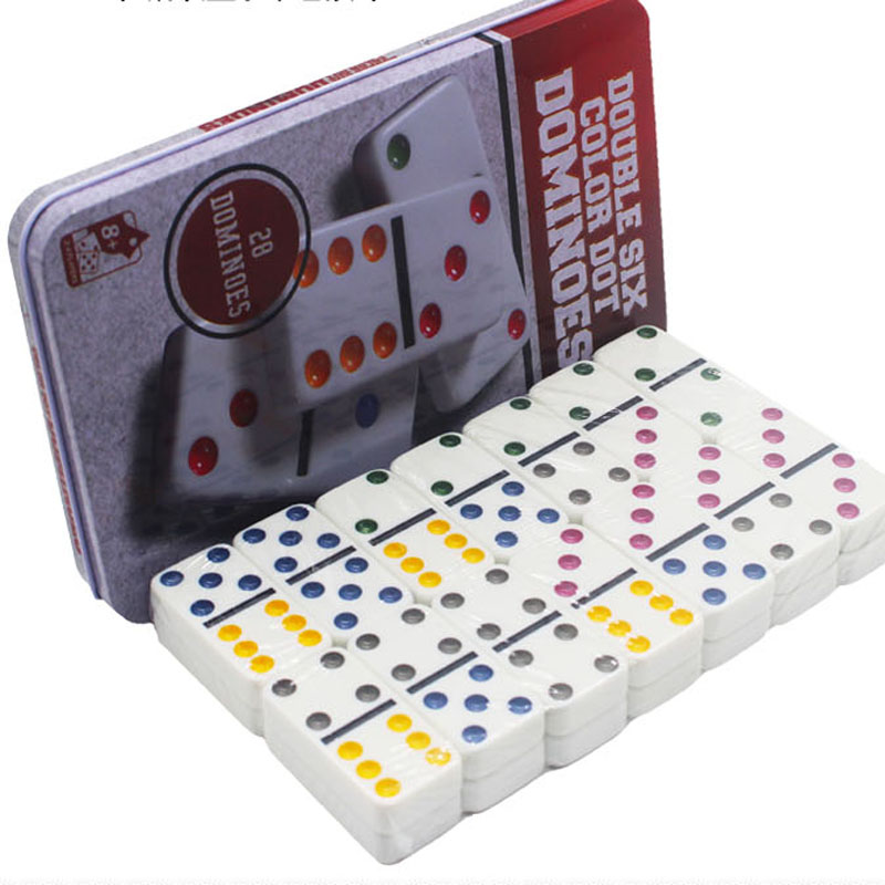 双九儿童益智运算多米诺骨牌双六双十二DOMINO多米诺骨牌积木牌九