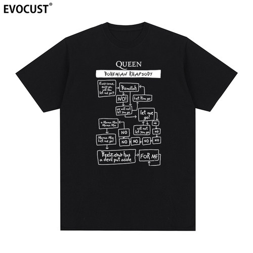 Queen皇后乐队波西米亚狂想曲歌词流程图hey jude短袖T恤男女