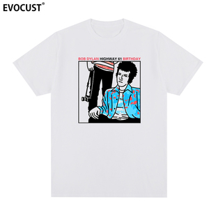 birthday卡通动漫短袖 鲍勃迪伦bob Highway T恤男女复古 dylan