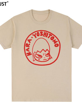 Yoshitomo Nara奈良美智短袖T恤印章女孩卡通动漫日系涂鸦男女