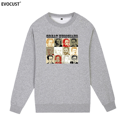 The Great Musicians卫衣伟大的音乐家复古艺术家贝多芬男女圆领