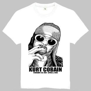 kurt cobain T-shirt 名人T恤 科特 柯本 T恤 欧美潮流T恤