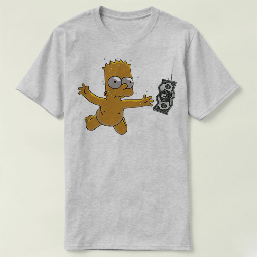 Nirvana 涅槃乐队 nevermind  bart DIY衣服定制 Tee T-Shirt T恤