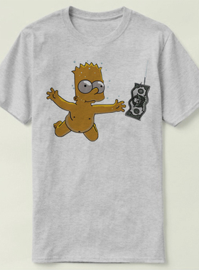 Nirvana 涅槃乐队 nevermind  bart DIY衣服定制 Tee T-Shirt T恤
